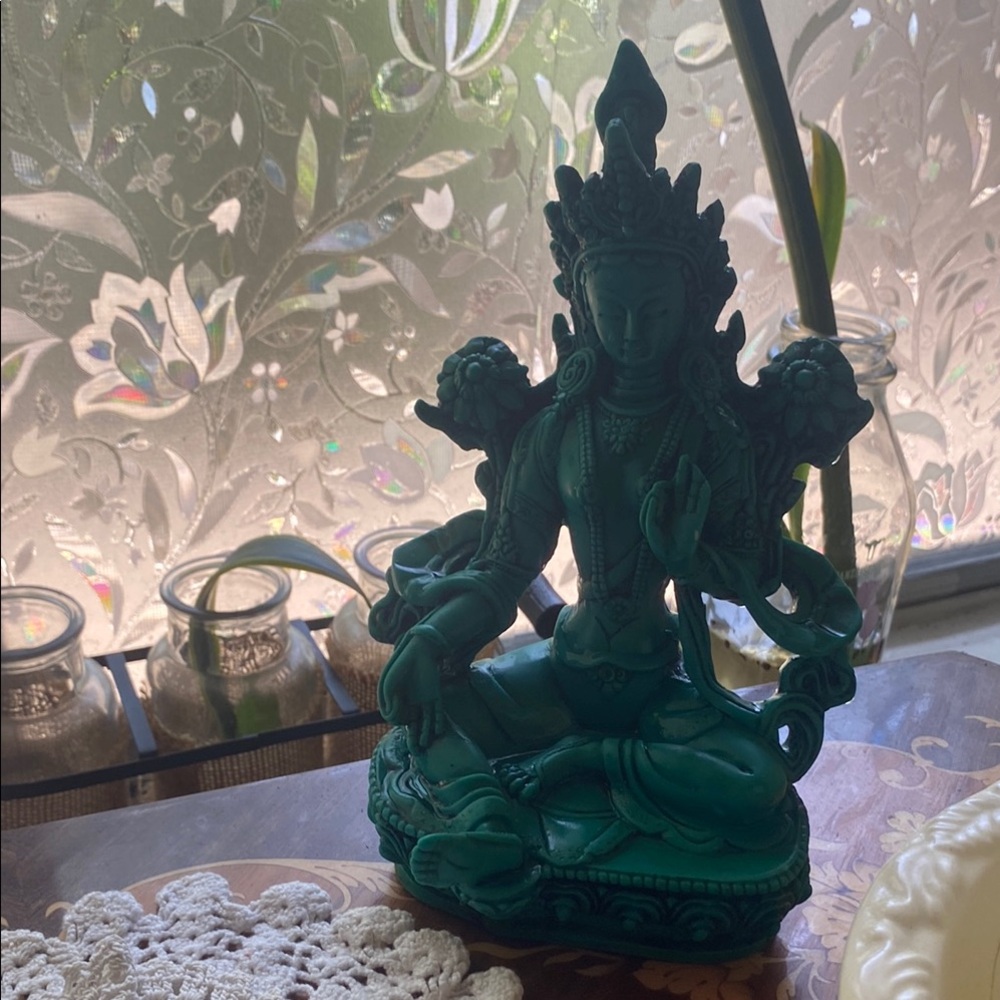 Green Decorative Tara Statue